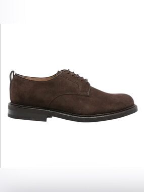 Vintage Church's "Prima Classe" Mens Brown Suede Cap-Toe Derby Shoes UK 8M US 9